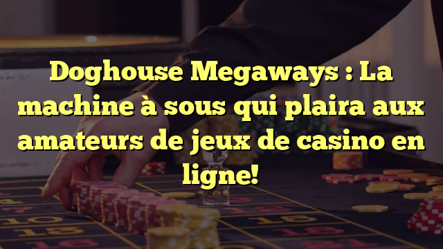 Doghouse Megaways : La machine à sous qui plaira aux amateurs de jeux de casino en ligne!